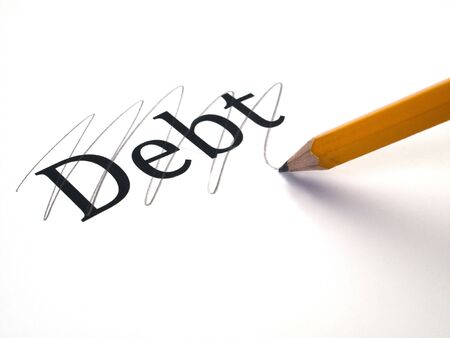 Debt which is being paid off and erasedの写真素材