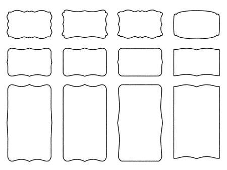 A simple classic frameset. Hand-drawn style main line only version.のイラスト素材