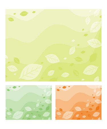Background illustration set with flat cityscape icons aligned. Spring, early summer and summer images. Seamless pattern.のイラスト素材