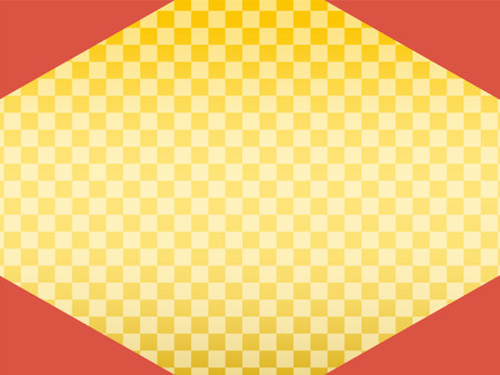 Traditional Japanese pattern in gold. Checkered pattern.のイラスト素材