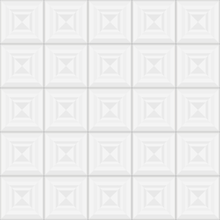 seamless white and gray square art pattern wall background.のイラスト素材