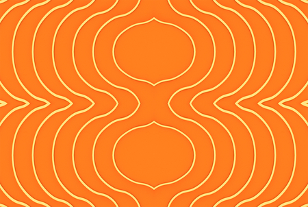 3d rendering. modern orange pattern wall background.