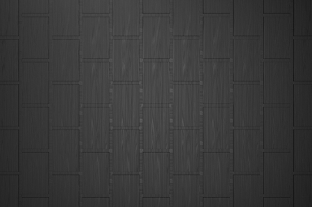 3d rendering. luxury dark black rectangle shape pattern wood wall background.の写真素材