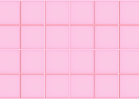 3d rendering. sweet soft pink color tone square shape art pattern tiles wall background.の写真素材