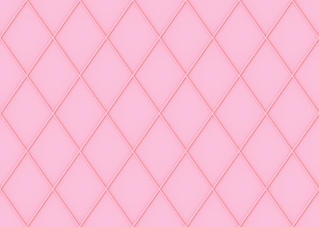 3d rendering. seamless sweet soft pink color tone grid square art pattern wall background.の写真素材