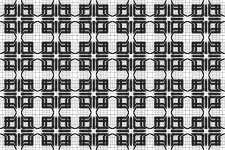 3d rendering. seamless chinese orientle style design of modern square grid line pattern wall...