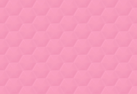 3d rendering. Seamless modern pink hexagonal shape pattern tile design wall texture background.の写真素材