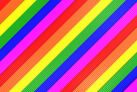 3d rendering. modern diagonal lgbt rainbow color falg design wall backgorund.