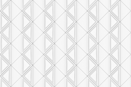 3d rendering. seamless modern white square grid tile pattern design wall texture background.の写真素材