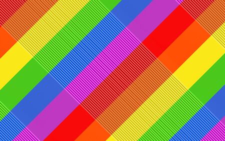 3d rendering. modern diagonal lgbt rainbow color flag design wall background.の写真素材