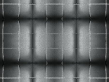3d rendering. vintage black line stripe square tile pattern design sofa surface wall background.の写真素材