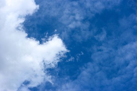 Natural clouds blue sky on good weather day background.の写真素材