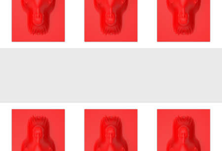 3d rendering. Top view of many dead Human body covered by red plastic bag on white floor background....