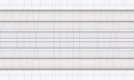 3d rendering. white gray square parallel bar tiles pattern roof wall background.の写真素材