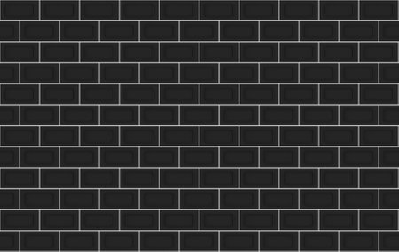 3d rendering. seamless modern dark rectangle brick blocks stack wall design background.の写真素材