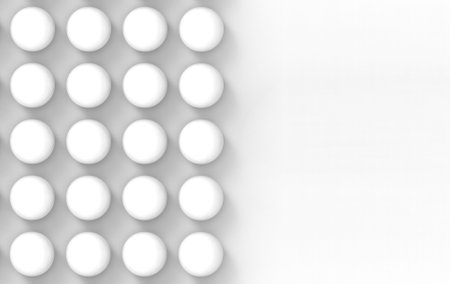 3d rendering. minimal white sphere ball stack wall design background.の写真素材