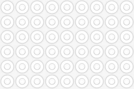 3d rendering. Seamless Abstract white circular art paper pattern wall background.の写真素材