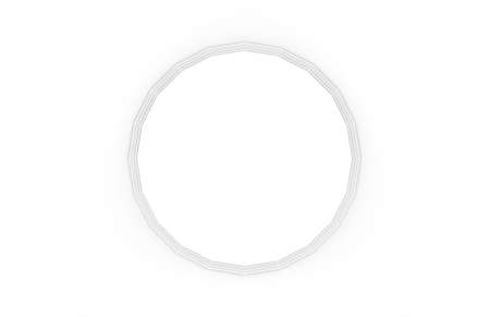 3d rendering. White circle paper art layers wall background.の写真素材