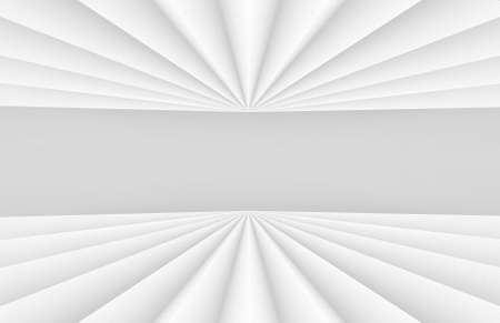 3d rendering. Abstract White folding paper fan art wall background.の写真素材