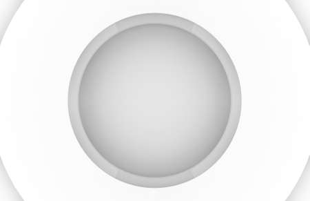 3d rendering. Futuristic White circle paper art layers wall background.の写真素材