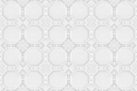3d rendering. Seamless modern gray hexagonal shape pattern tile design wall texture background.の写真素材
