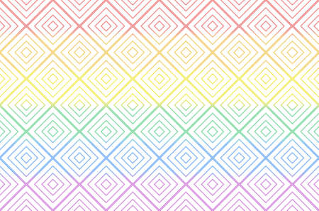 3d rendering. light lgbt rainbow color square grid tile pattern wall design background.の写真素材