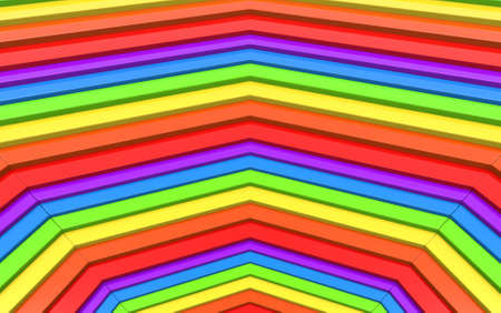 3d rendering. lgbt rainbow color staircase wall background.の写真素材