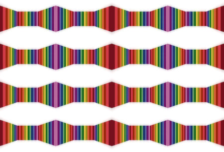 3d rendering. seamless lgbt rainbow color square grid tile pattern wall design background.の写真素材