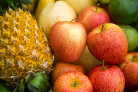 Colorful fruits and Mixed fruits background.の写真素材