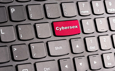 "Cybersex" button, on keyboardの写真素材