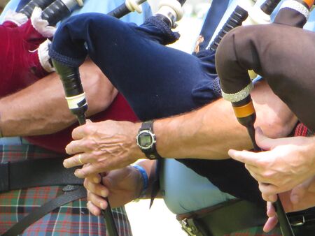 Playing Bagpipesの写真素材