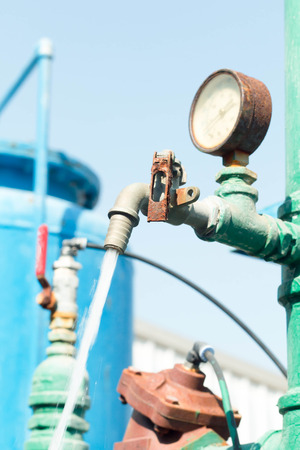 Faucet control water flow by Open and close function by user.の写真素材