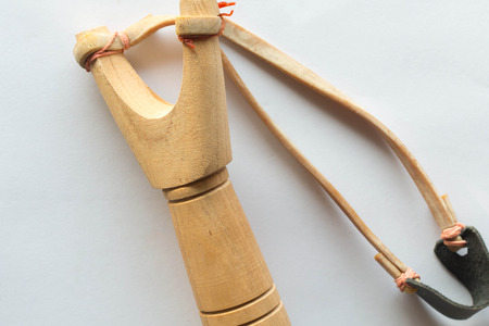 catapult on white backgroundの写真素材