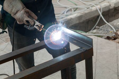 Welding work.