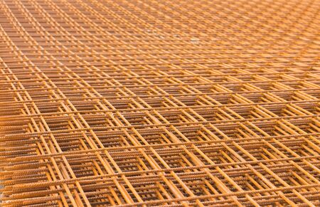 Reinforcing steel bars for building armatureの写真素材