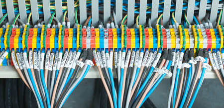 New control panel with circuit-breakers, fuses, rails, low voltage meters, current transformers,...