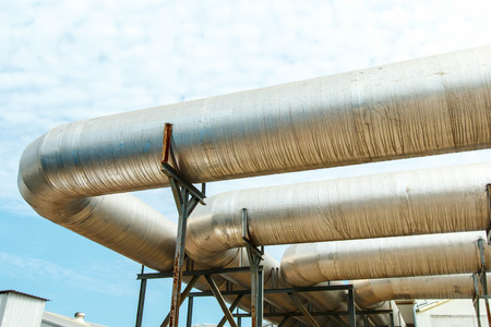 piping as found inside of a modern industrial power plant