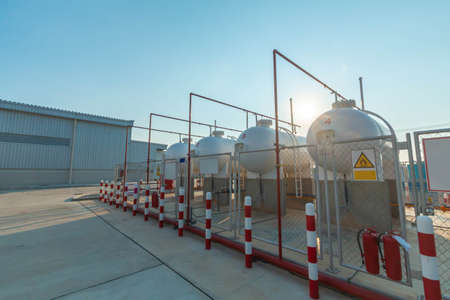 Lpg gas tank industrial plant.の写真素材