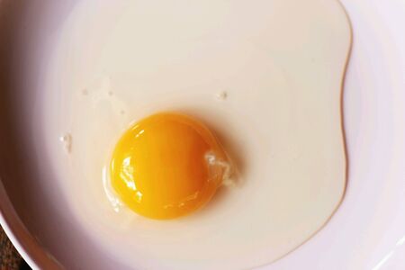 Fresh eggs in a dish