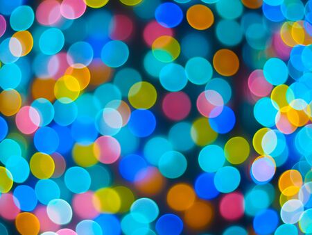 Blue bokeh of lightの写真素材