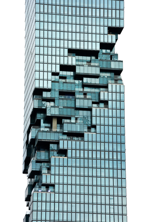 close up Mahanakorn Building tower in August 29,2016,Bangkok,Thailandのeditorial素材