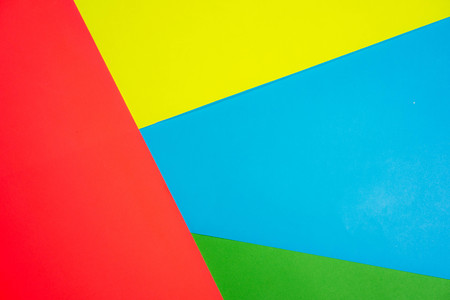 Red blue and yellow abstract triangles background textureの写真素材