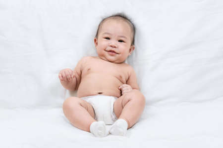 Selective focus portrait of a  Charming babyの写真素材
