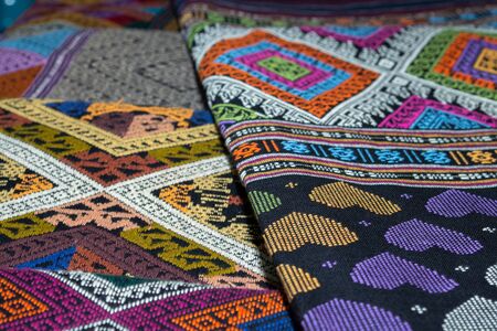 The varieties of Fabrics in the north of Thailand.の写真素材