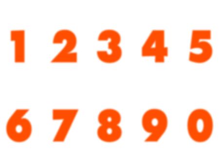 color numbers style vector,icon, memphis,minimalism.
