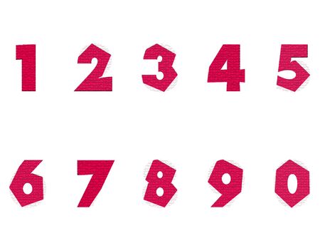 color numbers style vector,icon, memphis,minimalism.