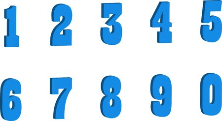 color numbers style vector, style,funny,illustration.