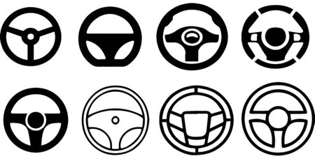steering wheel vector  in the asiaのイラスト素材
