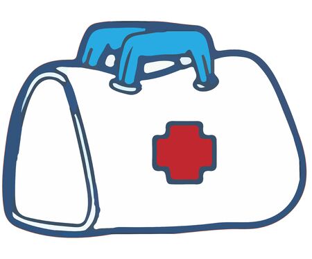 Medicine bag vector on white backgroundのイラスト素材