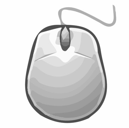 computer mouse vector on white backgroundのイラスト素材